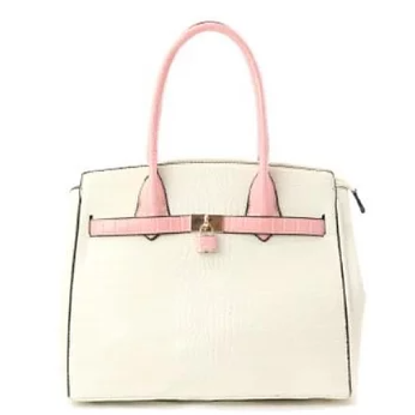 Pink & White Statement Bag - Image 2