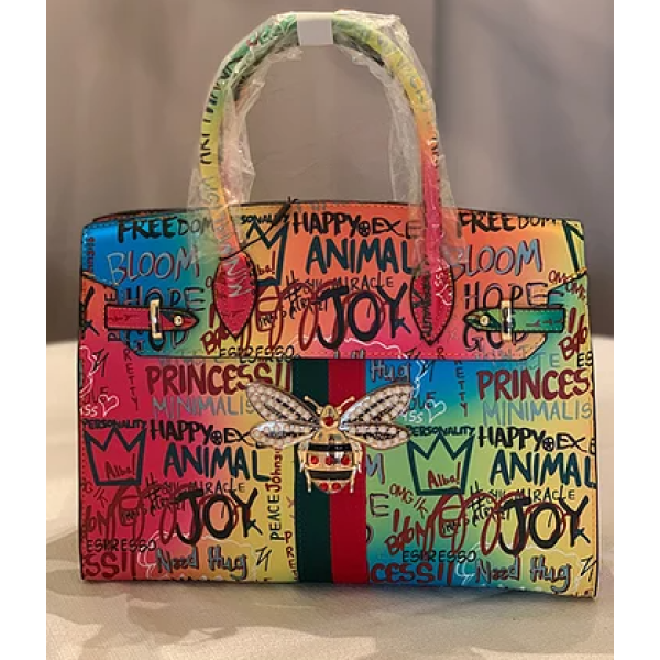 Fashion Handbag Grafitti BumbleBee