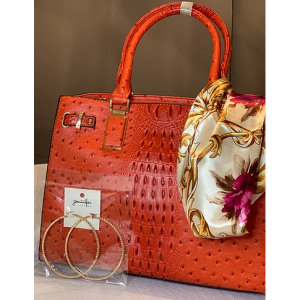 Orange Alligator Bag