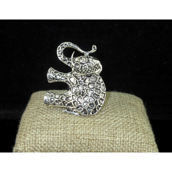 Fashion Ring Elephant Silver