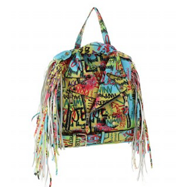 Blue Graffiti Fashion Backpack Handbag