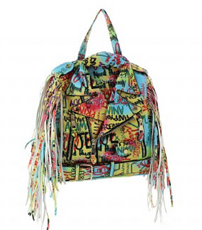 Blue Graffiti Fashion Backpack Handbag