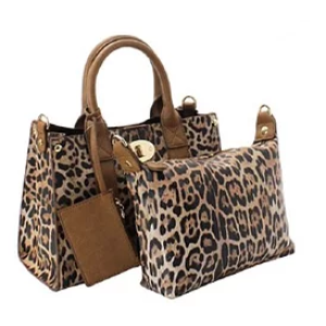 Brown Leopard Fashion Handbag